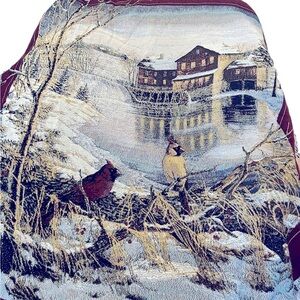 Christmas Cardinal Winter Mill Woven
Tapestry Throw Blanket Sam Timm 50x…